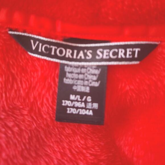 Victoria Secret Plush LOVE Robe Red M/L - Picture 4 of 4